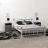 Marlborough 4FT6 Bed - White/Antique Brass